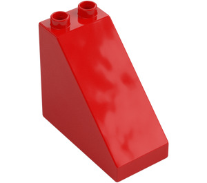 Duplo Rød Skråning 2 x 4 x 3 (45°) (49570)