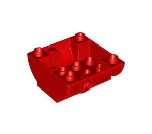 Duplo Rojo Tank Parte inferior 4 x 4 x 1.5 (59559)