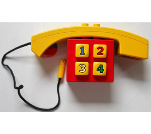 Duplo Rood Telephone met human size ear/Mond piece