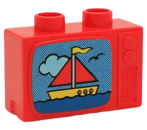 Duplo Rood Television met Boot scene (4916 / 81953)