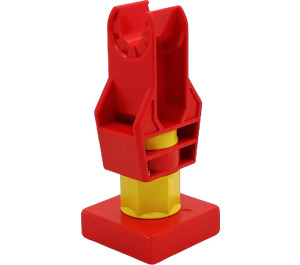 Duplo Punainen Toolo Turnable Support 2 x 2 x 4 klipsin kanssa ja Pohja Laatta jossa Screw