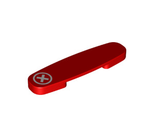 Duplo Red Track Connector with X in Circle (35962 / 38507)