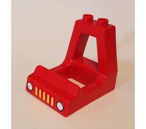 Duplo Red truck cab with headlight pattern