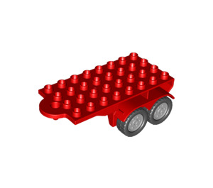 Duplo Red Truck Trailer Assembly (25081)