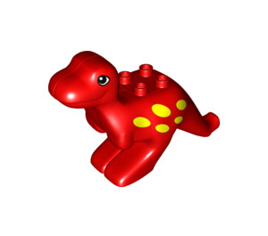 Duplo Red Tyrannosaurus Rex Adult with Yellow Spots (31050 / 75940)