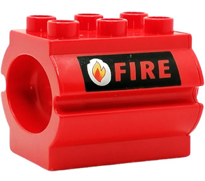 Duplo Red Watertank with "FIRE" (6429 / 40083)