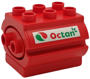 Duplo Red Watertank with 'OCTAN' Sticker (6429)