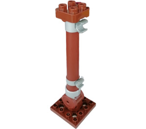 Duplo Reddish Brown Boat Mast 4 x 4 x 10 (54059 / 55186)