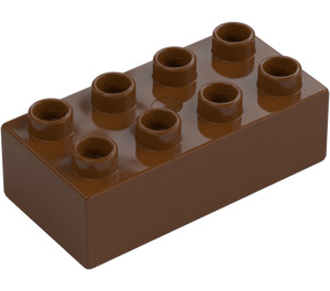 Duplo Reddish Brown Brick 2 x 4 (3011 / 31459)