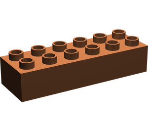 Duplo Reddish Brown Brick 2 x 6 (2300)