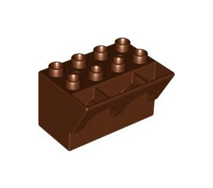 Duplo Reddish Brown Brick 4 x 3 x 3 Wry Inverted (51732)