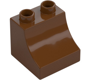 Duplo Reddish Brown Brick with Curve 2 x 2 x 1.5 (11169)