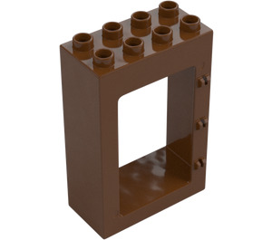 Duplo Reddish Brown Door Frame 2 x 4 x 5 (92094)