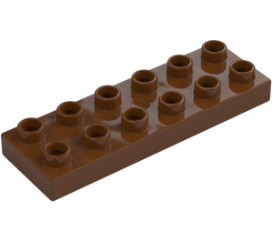 Duplo Reddish Brown Plate 2 x 6 (98233)