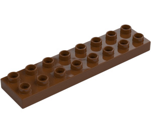 Duplo Reddish Brown Plate 2 x 8 (44524)