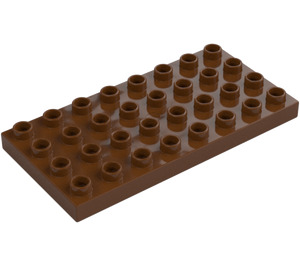 Duplo Reddish Brown Plate 4 x 8 (4672 / 10199)