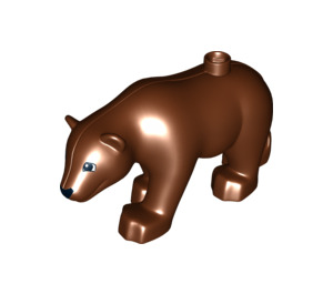 Duplo Reddish Brown Polar Bear with Foot Forward (12022 / 64148)