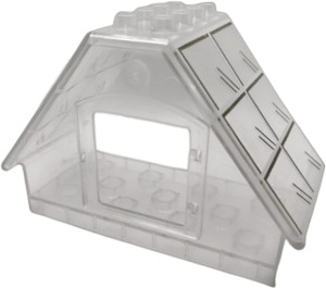 Duplo Roof with Window Opening with window pane decoration (31441 / 31454)