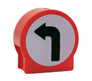 Duplo Round Sign with Left Arrow with Round Sides (41970)