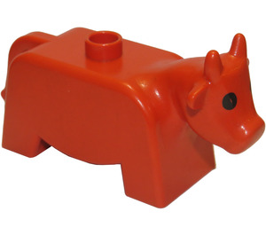 Duplo Rust Cow with Black Eyes