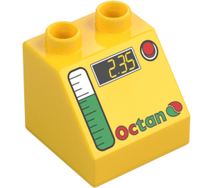 Duplo Slope 2 x 2 x 1.5 (45°) with Octan Logo, Gas Gauge, and '2.35' (6474 / 63017)