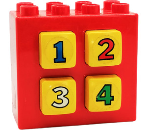 Duplo Sound Brick 2 x 4 x 3 with numbered yellow push buttons