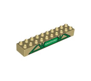 Duplo Tostado Ladrillo 2 x 10 con 'Knapford' sign (2291 / 53152)