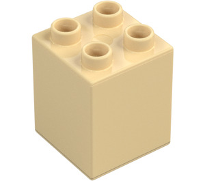 Duplo Zandbruin Steen 2 x 2 x 2 (31110)