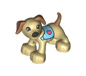 Duplo Tan Dog with Blue Harness  (58057)