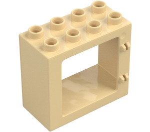 Duplo Barva opálení Dveře Rám 2 x 4 x 3 s plochým okrajem (61649)