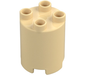 Duplo Beige Pyöreä Palikka 2 x 2 x 2 (98225)