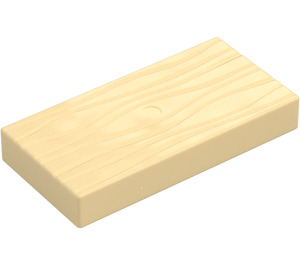 Duplo Beige Fliese 2 x 4 mit Woodgrain Muster (65109)