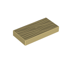 Duplo Zandbruin Tegel 2 x 4 met Woodgrain Patroon (65109)