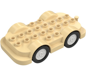 Duplo Barva opálení Wheelbase 4 x 8 s Bílá Kola (24911)