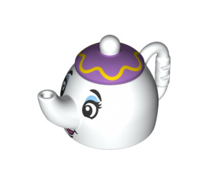 Duplo Tea Pot with Lid with Mrs Potts Face (35735 / 36608)