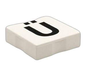 Duplo Tile 2 x 2 with Side Indents with "Ü" (6309)