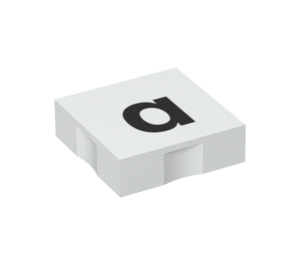 Duplo Tile 2 x 2 with Side Indents with "a" (6309 / 48459)