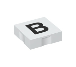 Duplo Fliese 2 x 2 mit Seite Indents mit "B" (6309 / 48462)