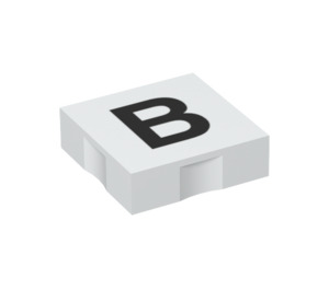 Duplo Tile 2 x 2 with Side Indents with "B" (6309 / 48462)