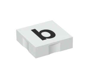 Duplo Tile 2 x 2 with Side Indents with "b" (6309 / 48469)