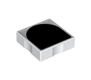 Duplo Tile 2 x 2 with Side Indents with Black Inverse Arch (6309 / 48783)