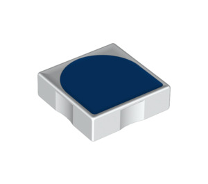 Duplo Tile 2 x 2 with Side Indents with Blue Inverse Arch (6309 / 48780)