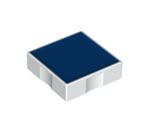 Duplo Tile 2 x 2 with Side Indents with Blue Square (6309 / 48752)