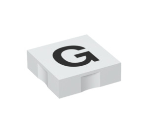 Duplo Tile 2 x 2 with Side Indents with "G" (6309 / 48478)