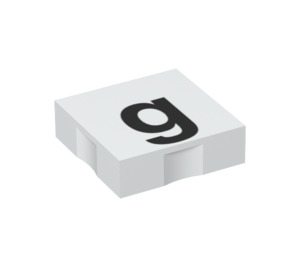 Дупло Плочка 2 x 2 с отстрани Indents с "g" (6309 / 48479)