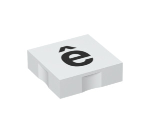 Duplo Tile 2 x 2 with Side Indents with Letter e with Circumflex (6309 / 48655)