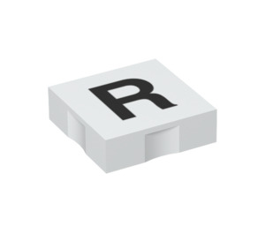 Duplo Tile 2 x 2 with Side Indents with "R" (6309 / 48548)