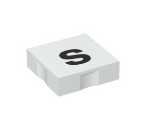 Duplo Tile 2 x 2 with Side Indents with "s" (6309 / 48553)