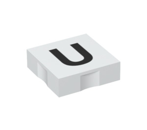 Duplo Laatta 2 x 2 jossa Sivu Indents jossa "U" (6309 / 48558)