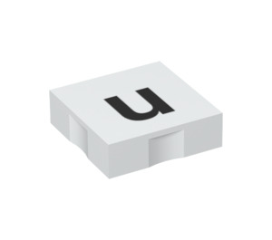 Duplo Fliese 2 x 2 mit Seite Indents mit "u" (6309 / 48560)